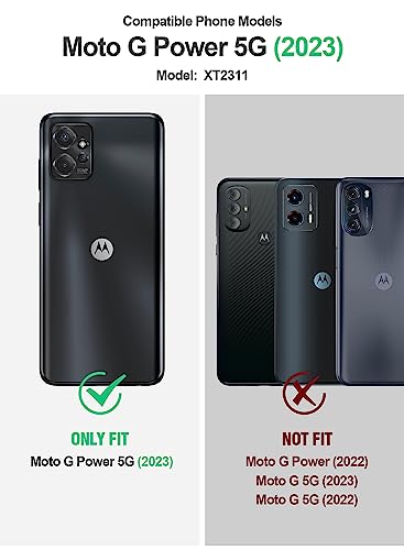 Poetic Guardian Case Designed For Motorola Moto G Power 2023 5G [Not For 2022 Version], [20Ft Mil-Grade Drop Tested], Full-Body Hybrid Shockproof Bumper Cover With Built-In Screen Protector, Black #TOP1
