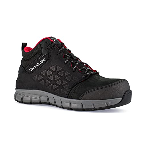 Chaussures de sécurité montantes Reebok en cuir pour chantiers et ateliers humides