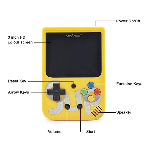 Image of Buzz Cool SUP Game Box 500 in 1 | Retro Hand Held Video Games for Kids | Rechargeable Gaming Console with TV Output | 500 Classic Games - Mario, Contra | Pocket Arcade | AD-111 Model (Assorted Colors)