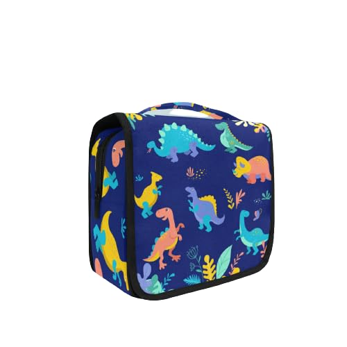 senya Hanging Travel Toiletry Bag Kit Boys Makeup Case Cosmetics Organizer for Men Women (Dinosaurs Collection)