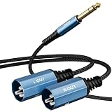 Tisino 6,3mm TRS auf 2 XLR Stecker Y-Kabel (3 m) Stereo-Breakout-Kabel für Mischpulte, Audio-Interfaces, DJ-Equipment, Lautsprecher & Verstärker