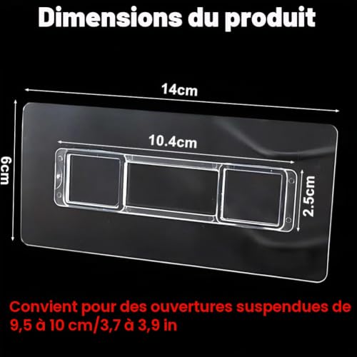 Mumusuki Remplacement Adhésif pour étagère de Douche, 6 Pièces Crochets de Douche Adhésifs Crochets Muraux Adhésifs Forts Crochets Adhésifs Imperméables pour Support de Douche – vue 2