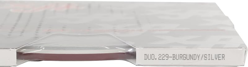 Fita Pinstripe Dupla em 2 Cores Universal Products 0204229 Burgundy/Silver Metallic – 0,64 cm x 45,72 m