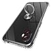 Produktbild Hülle Ringhalter Kompatibel mit Samsung Galaxy Xcover 6 Pro 5G, Crystal Clear Handyhülle Silikon Vier Ecken Anti-Fall TPU Case 360 Grad Ständer Schutzhülle - Silberner Ring