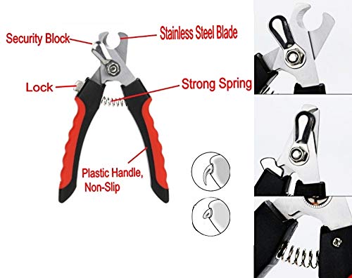 JZK Pet Grooming Kit - Pet Nail Clippers Pet nagelvijl Pet Slicker Brush Metal Pet Comb (Pak van 4) - Image 4