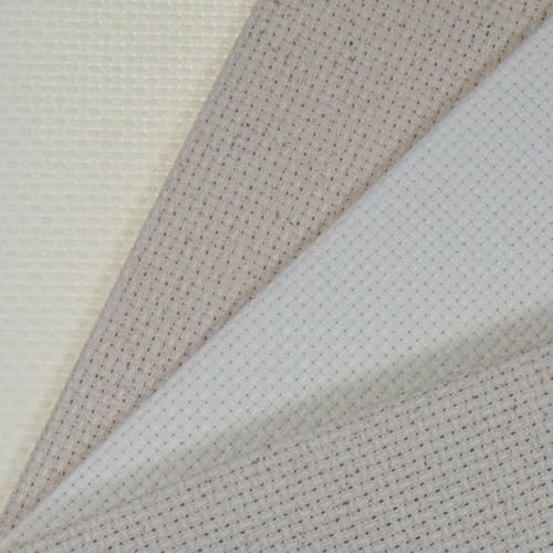 Image of KCS 4 pc of 12 inch x 18 inch(30cmx45cm) 14CT Counted Cotton Aida Cloth Cross Stitch Fabric (Antique White+Oatmeal)