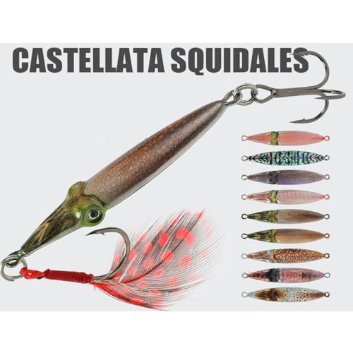 FOLANDO 6.6cm octopus Sea Fishing Lures with Hooks, Spinner Lure sea fishing sinking lure for Sea Fishing Tackle for Long Cast Deep Sea Fishing 21g - Image 4