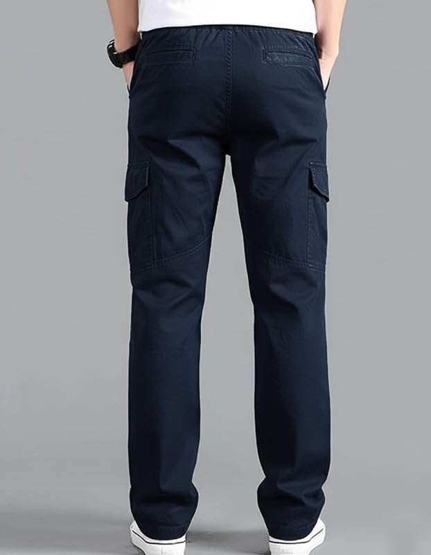 Image of DEELMO Men's Stylish Multi-Pocket Cargo Pants || Casual Fit Trousers || Stylish Cargo Trousers for Men || Men's Pants (MD506 01 04)