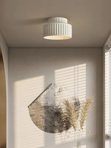 Plafonnier scandinave moderne en métal blanc pour couloir et petite chambre