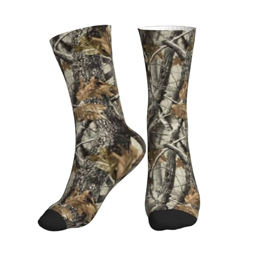 Augenstern Unisex Crew Sport Socks Mossy-Tree-Camo-Leaf Outdoor Recreation Socks