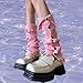 DEEPWIN Leg Warmer Y2K Button Leg Sleeves Sweetheart With Thin Breathable Leg Socks (Pink)