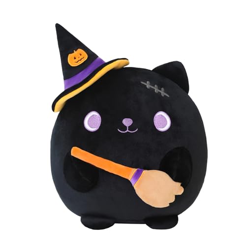 Halloween-Witch-with-Broom-Stuffed-Animal-Toy-Mysterious-Witch-Cat-Plush-10-Inch-Home-Decor-Party-Gifts-for-Kids-Girls-and-Boys Halloween Witch with Broom Stuffed Animal Toy Mysterious Witch Cat Plush 10 Inch Home Decor Party Gifts for Kids Girls and Boys
