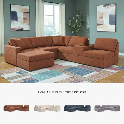 Image of Signature Design by Ashley 6-Piece Modular Sectional with Chaise, Spice