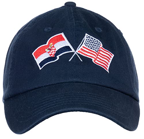 Image of Ann Arbor T-shirt Co. American Friendship Nations Flag Baseball Low Profile Dad Hat for Men Women