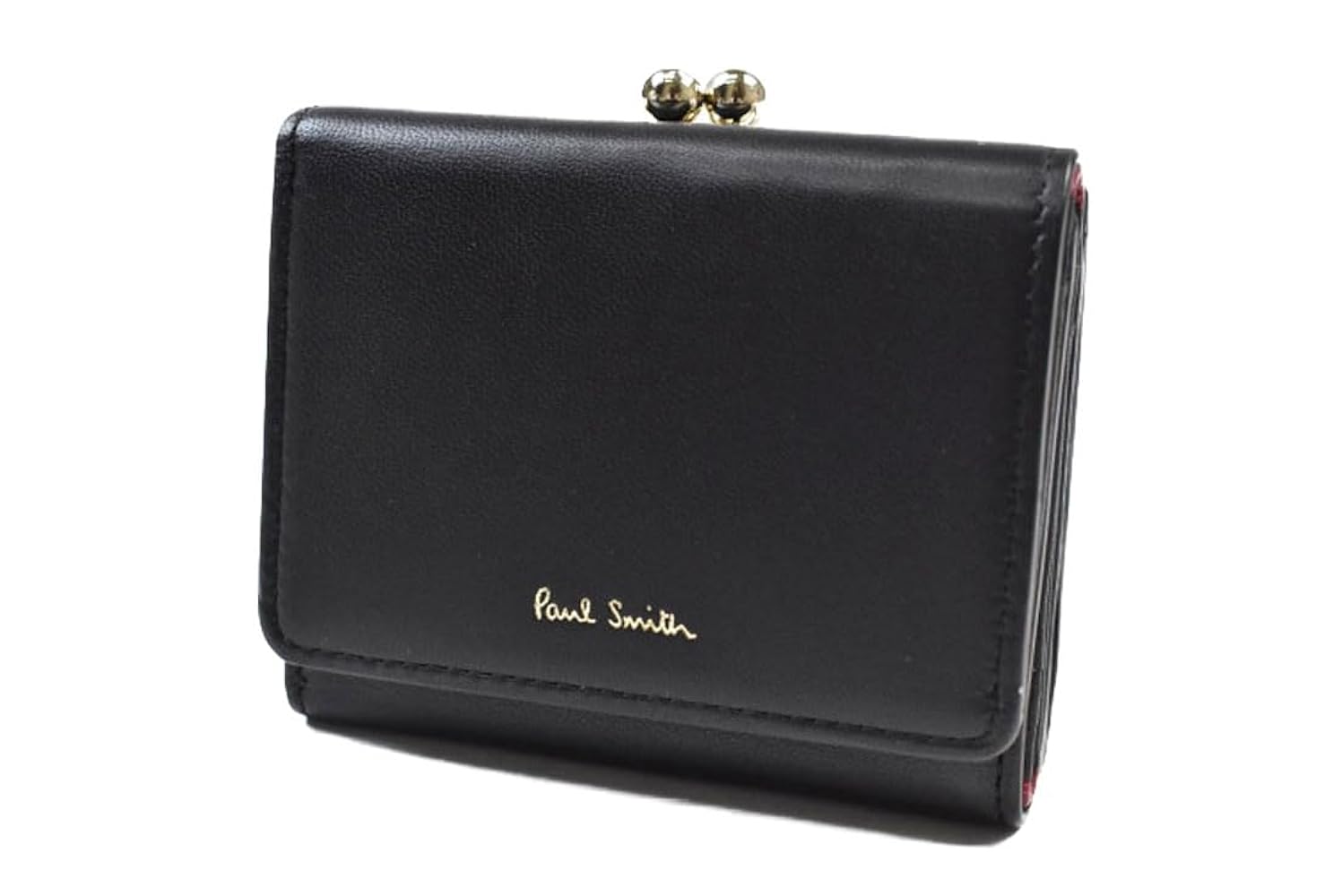 新品 箱付 ポールスミス スワールトリム インサイドカラフル 三つ折り財布 黒 新品 箱付 ポールスミス スワールトリム インサイドマルチカラー