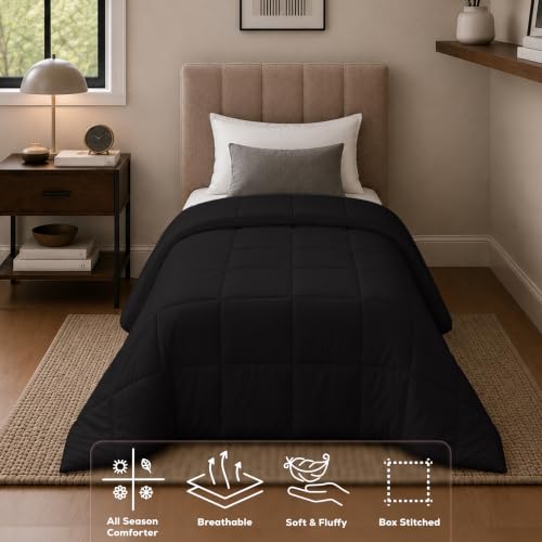 Image of Utopia Bedding Duvet Insert, Twin Comforter 64 x 88 Inches, Black