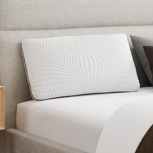 First of a Kind Copper Infused Memory Foam Pillow King Size - Copper Mineral Infusion & Ventilated Cooling Airflow Odor Absorbing - Machine Washable Cover