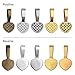 Flat Pendant Bails, 100pcs Heart Bails of 5 Colors Alloy Glue on Bails Heart Shaped Pendant Bails Earring Accessories for Jewelry DIY Craft Making Necklace, 19 9.5mm