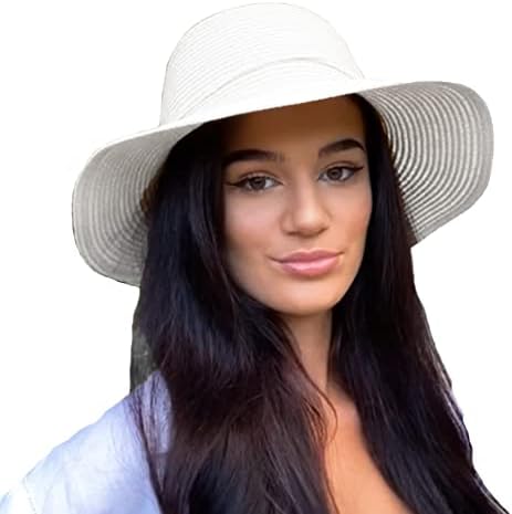TOSKATOK® Ladies Womens Floppy Foldable Summer Sun Hat UPF 50+ Protection Wide Brim-