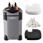 Uargd 224.5GPH External Canister Filter, 3-Stage Aquarium Filtration System with Efficient Pump, Quiet Water Circulation and Media for Fish Tanks and Aquariums Up to 55 Gallons