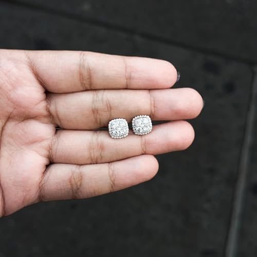 Moissanite Stud Earrings for Men & Women – 925 Sterling Silver, Screw Back, Diamond Tester Approved, Luxury Gift Box Included3