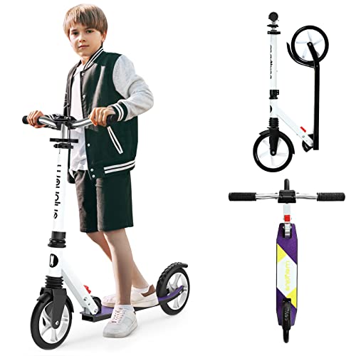 Wayplus Kick Scooter For Ages 6+,Kid, Teens & Adults. Max Load 240 Lbs. Foldable, Lightweight, 8In Big Wheels For Kids, Teen And Adults, 4 Adjustable Levels. Bearing Abec9 #TOP1