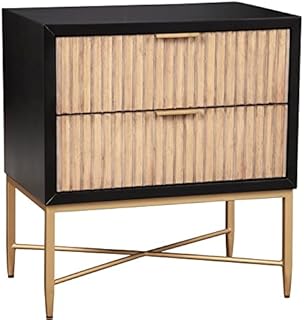 Origins by Alpine Larsen 2 Drawer Nightstand in Black