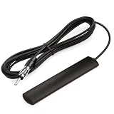 SZSAUTO Vehicle Hidden Windshield Antenna, Car Stereo Adhesive Mount Patch Antenna Universal FM AM Car Radio Antennas for Vehicle Cars Trucks SUVs Stereo Receiver Media Head Unit HD Radio Tuner