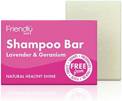 FRIENDLY SOAP Lavender Geranium Natural Shampoo Bar, 95 GR