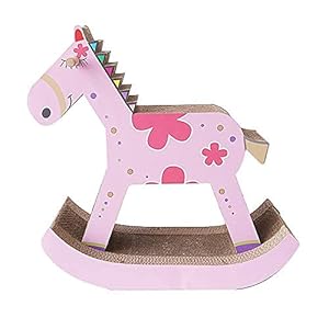 Houten Paard Gegolfd Papier Klein Dier Speelgoed Katten Krabben Board Katten Slijpen Claw Board Cats Kattenbakbak Sofa
