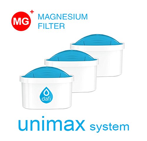 Dafi Pakiet 3 wkładów filtra wody Unimax Mg2+ do systemów dzbanków Unimax i Brita Maxtra (z wyłączeniem Maxtra+)