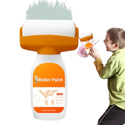 Rullo di vernice ricaricabile – Asciugatura rapida 500 g vernice da soffitto – Strumenti di ristrutturazione per bagno porta mobili pareti interne ed esterne