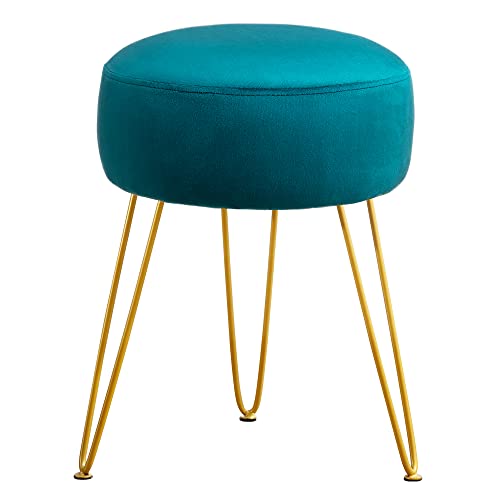 LUE BONA Vanity Stool, Teal Vanity Stools for Makeup Room,