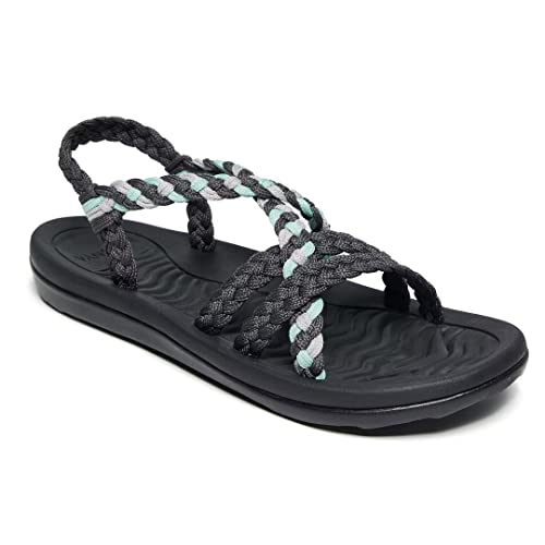 Sandalias con correas hechas a mano y acabados de alta calidad para mujer