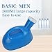 2000ml Urinal Bottle, Portable Long Tube Urinals for Hospital Incontinence, Large Capacity Spill Proof Urine Bottle for Bedridden Patients Elderly Travel Car Truckers, Blue (Men Urinal Bottle)