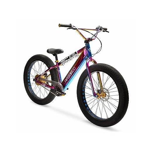 Hyper E-Ride BMX Fat Tire Electric Bike. 250w, 36v Battery, 26 X Inch Fat Tire Ebike with Pedal Assist, Single Speed, Front and Rear Disc Brakes, BMX Frame. Electric Bicycle for Adults. (Jet Fuel)