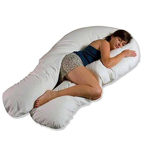 MoonRest Pregnancy Full Body Pillow Cover U-Shaped – Universal Fit U Replacement Cover for Maternity Pillow (Grey)
