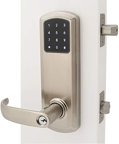 Prodigy SmartLock MaxSecure Interconnect Commercial Grade 2 Lock with RFID Keyless Entry (Left Hand 5-1/2”, Satin Nickel)