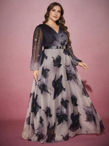 Image of TOLEEN Women's Plus Size Sequin Dress Luxurious Style Formal Cocktail Evening Party Maxi Dresses