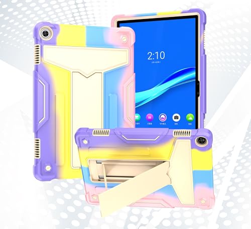Coque Lenovo Tab M10 3ème gén 10.1" TB328FU antichoc rose arc-en-ciel pour enfant