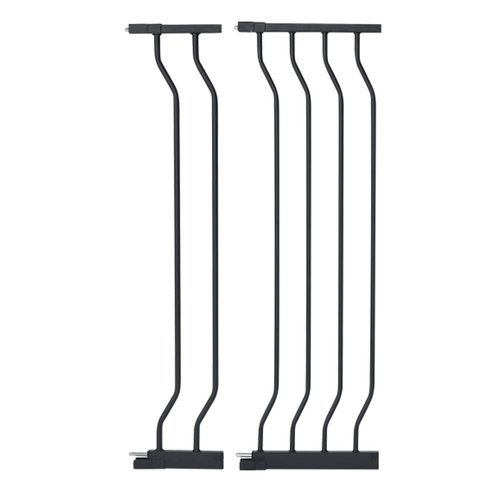COMOMY Prolunghe Cancelletti per Cancelletto Bambini con Porta Gatti Regolabile 24cm+12cm Nero