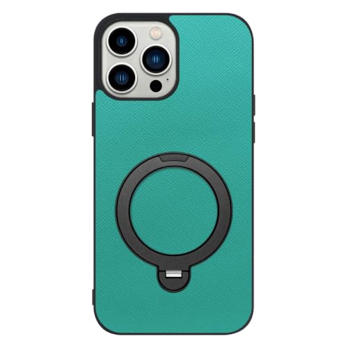 LOOF CASUAL MAG-RING ���U�[ ���^ �����O�t�� �X�}�z�P�[�X for iPhone 13 Pro Max �p �P�[�X �J�o�[ �����O �X�^���h �}�O�l�b�g �X�g���b�v�z�[�� �V���v�� �ϏՌ� �y�� [BLACK×�^�[�R�C�Y]