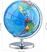 World Globe with Stainless steel Stand Rotating Earth Spinning Globe for Kids Geography Classroom Education or Decorations (8 Inch Blue)