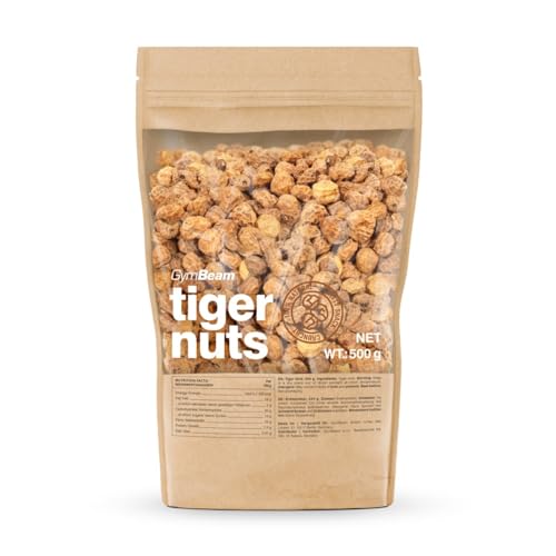 Chufas GymBeam - Snack saludable, crujiente y dulce, ideal para veganos, rico en grasas insaturadas y fibra, 500 g