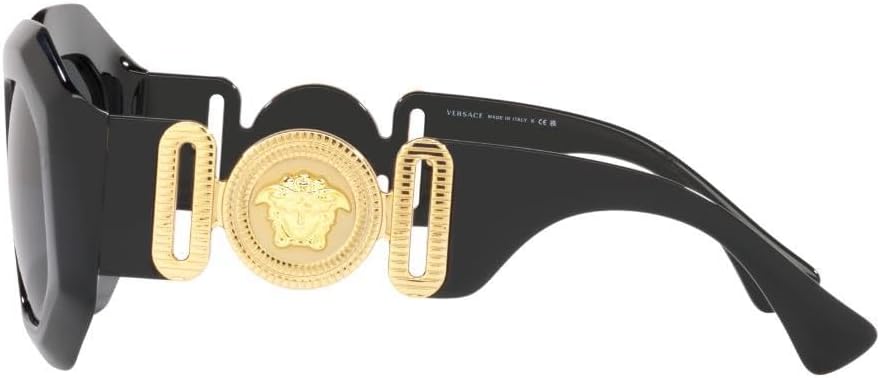 Versace Woman Sunglasses Black Frame, Dark Grey Lenses, 56MM