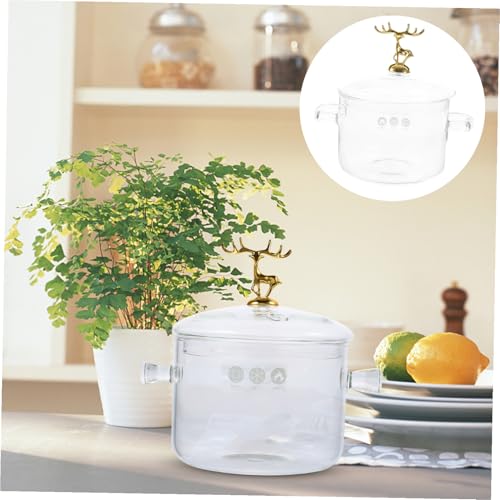 Cuisson polyvalente soupes et lait COLLBATH marmite en verre avec couvercle - 5