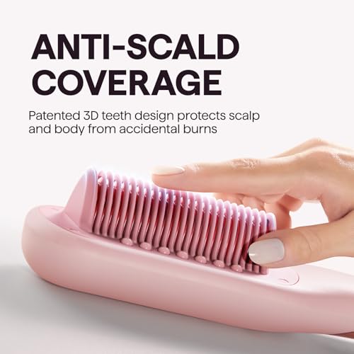 Image of Wavytalk Pro Steam Hair Straightener Brush, Steamline Pro 3-in-1 Straightening Brush for Curly Hair, Fast Salon Results with Less Damage, Anti-Frizz and Hair Nourishment