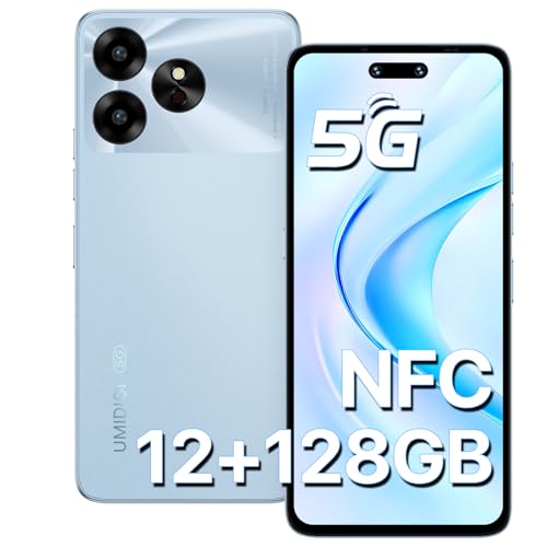 UMIDIGI 5G Smartphone NFC, 128GB/2TB TF Telefono Movil, 50MP Cámara, 6,57" 90Hz HD+,12GB(6+6) RAM, 5000mAh, Dimensity 6100+5G Moviles, G6 Android Smartphone Dual SIM, Face ID/Fingerprint/GPS/OTG