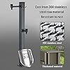 Sun-Resistant 304 Stainless Steel Garden Pillars, Garden Drinking Fountain with Spray Gun and Hook, Outdoor Garden Fountain with Dual Taps Suitable for Villas and Parks #3