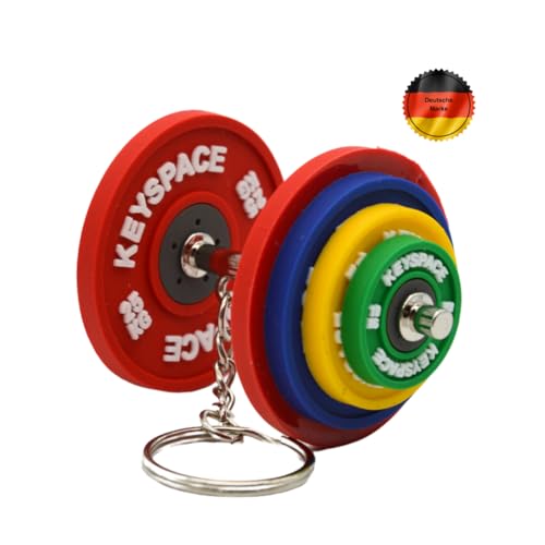 KEYSPACE mancuernas llavero fitness regalos hombres gimnasio accesorios, Olympia-Colorido, Talla única